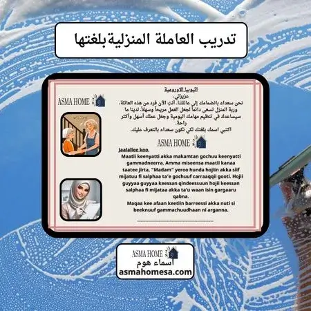تنظيم مهام العاملة المنزلية الجديدة